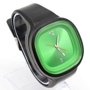 Shocking Goat Watch Unisex Casual Classic Green Dial Big Face Rubber Band